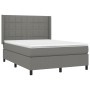 Cama box spring con colchón tela gris oscuro 140x190 cm de vidaXL, Camas y somieres - Ref: Foro24-3131426, Precio: 580,20 €, ...