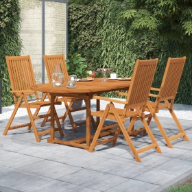 Garten-Essgruppe 5-teilig aus massivem Akazienholz von vidaXL, Gartensets - Ref: Foro24-3079643, Preis: 496,68 €, Rabatt: %