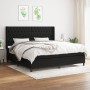 Box spring bed with black fabric mattress 200x200 cm by vidaXL, Beds and slatted bases - Ref: Foro24-3131699, Price: 675,95 €...