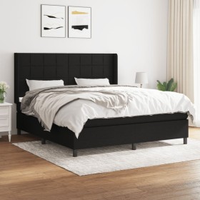 Cama box spring con colchón tela negro 180x200 cm de vidaXL, Camas y somieres - Ref: Foro24-3131451, Precio: 640,76 €, Descue...