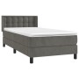 Cama box spring con colchón terciopelo gris oscuro 90x200 cm de vidaXL, Camas y somieres - Ref: Foro24-3131178, Precio: 299,6...