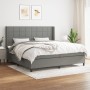 Box spring bed with dark gray fabric mattress 200x200 cm by vidaXL, Beds and slatted bases - Ref: Foro24-3131458, Price: 631,...