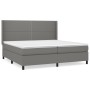 Cama box spring con colchón tela gris oscuro 200x200 cm de vidaXL, Camas y somieres - Ref: Foro24-3131378, Precio: 705,19 €, ...