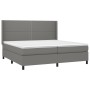 Cama box spring con colchón tela gris oscuro 200x200 cm de vidaXL, Camas y somieres - Ref: Foro24-3131378, Precio: 705,19 €, ...