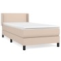 Cama box spring con colchón cuero sintético capuchino 90x200 cm de vidaXL, Camas y somieres - Ref: Foro24-3130702, Precio: 31...