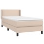 Cama box spring con colchón cuero sintético capuchino 90x200 cm de vidaXL, Camas y somieres - Ref: Foro24-3130702, Precio: 31...