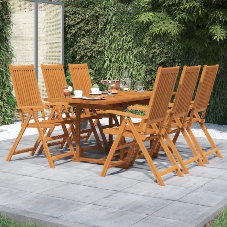 7-piece solid acacia wood garden dining set by vidaXL, Garden sets - Ref: Foro24-3079646, Price: 595,39 €, Discount: %