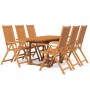 7-piece solid acacia wood garden dining set by vidaXL, Garden sets - Ref: Foro24-3079646, Price: 595,39 €, Discount: %