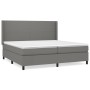 Cama box spring con colchón tela gris oscuro 200x200 cm de vidaXL, Camas y somieres - Ref: Foro24-3131298, Precio: 630,14 €, ...