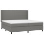 Cama box spring con colchón tela gris oscuro 200x200 cm de vidaXL, Camas y somieres - Ref: Foro24-3131298, Precio: 630,14 €, ...