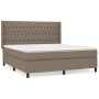 Box spring bed with taupe gray fabric mattress 180x200 cm by vidaXL, Beds and slatted bases - Ref: Foro24-3131693, Price: 692...