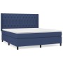 Box spring bed with blue fabric mattress 160x200 cm by vidaXL, Beds and slatted bases - Ref: Foro24-3131687, Price: 622,55 €,...