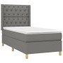 Cama box spring con colchón tela gris oscuro 80x200 cm de vidaXL, Camas y somieres - Ref: Foro24-3132186, Precio: 358,86 €, D...