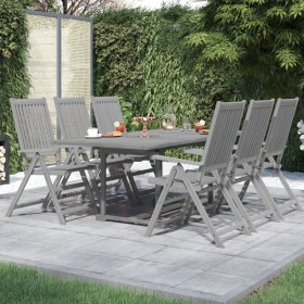 Garten-Essgruppe 7-teilig aus massivem Akazienholz von vidaXL, Gartensets - Ref: Foro24-3079648, Preis: 581,99 €, Rabatt: %