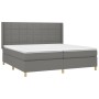 Box spring bed with dark gray fabric mattress 200x200 cm by vidaXL, Beds and slatted bases - Ref: Foro24-3132018, Price: 597,...