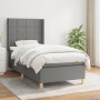 Cama box spring con colchón tela gris oscuro 100x200 cm de vidaXL, Camas y somieres - Ref: Foro24-3131970, Precio: 376,58 €, ...