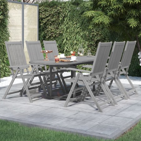 Garten-Essgruppe 7-teilig aus massivem Akazienholz von vidaXL, Gartensets - Ref: Foro24-3079649, Preis: 639,99 €, Rabatt: %