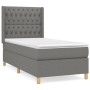 Cama box spring con colchón tela gris oscuro 90x190 cm de vidaXL, Camas y somieres - Ref: Foro24-3132194, Precio: 362,82 €, D...