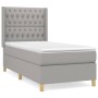 Box spring bed with light gray fabric mattress 100x200 cm by vidaXL, Beds and slatted bases - Ref: Foro24-3132209, Price: 383...