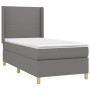 Cama box spring con colchón tela gris oscuro 90x190 cm de vidaXL, Camas y somieres - Ref: Foro24-3131794, Precio: 344,55 €, D...