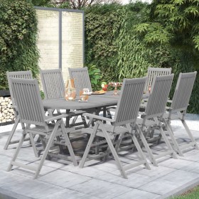 9-teiliges Garten-Esszimmer-Set aus massivem Akazienholz von vidaXL, Gartensets - Ref: Foro24-3079650, Preis: 751,99 €, Rabat...