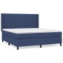 Cama box spring con colchón tela azul 180x200 cm de vidaXL, Camas y somieres - Ref: Foro24-3131775, Precio: 637,60 €, Descuen...