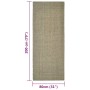 Sisal carpet for scratching post in gray taupe 80x200 cm by vidaXL, Cat Furniture Accessories - Ref: Foro24-3203489, Price: 7...