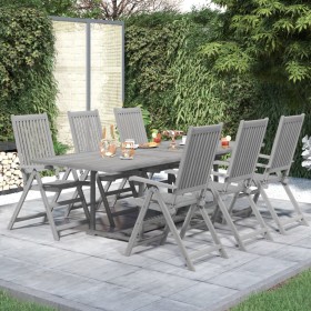 Garten-Essgruppe 7-teilig aus massivem Akazienholz von vidaXL, Gartensets - Ref: Foro24-3079651, Preis: 676,99 €, Rabatt: %