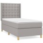 Cama box spring con colchón tela gris claro 90x190 cm de vidaXL, Camas y somieres - Ref: Foro24-3132273, Precio: 335,99 €, De...