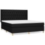 Box spring bed with black fabric mattress 160x200 cm by vidaXL, Beds and slatted bases - Ref: Foro24-3132243, Price: 610,14 €...