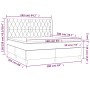 Box spring bed with black fabric mattress 160x200 cm by vidaXL, Beds and slatted bases - Ref: Foro24-3132243, Price: 610,14 €...