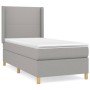 Cama box spring con colchón tela gris claro 100x200 cm de vidaXL, Camas y somieres - Ref: Foro24-3131809, Precio: 356,32 €, D...