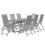 9-piece solid acacia wood garden dining set by vidaXL, Garden sets - Ref: Foro24-3079652, Price: 830,48 €, Discount: %