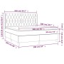 Box spring bed with light gray fabric mattress 160x200 cm by vidaXL, Beds and slatted bases - Ref: Foro24-3132241, Price: 626...