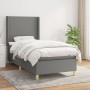 Box spring bed with dark gray fabric mattress 100x200 cm by vidaXL, Beds and slatted bases - Ref: Foro24-3131810, Price: 352,...