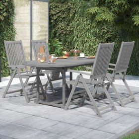 Garten-Essgruppe 5-teilig aus massivem Akazienholz von vidaXL, Gartensets - Ref: Foro24-3079653, Preis: 385,45 €, Rabatt: %