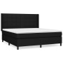 Box spring bed with black fabric mattress 160x200 cm by vidaXL, Beds and slatted bases - Ref: Foro24-3131443, Price: 591,06 €...