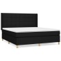 Cama box spring con colchón tela negro 160x200 cm de vidaXL, Camas y somieres - Ref: Foro24-3132003, Precio: 582,95 €, Descue...