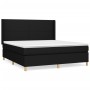 Cama box spring con colchón tela negro 160x200 cm de vidaXL, Camas y somieres - Ref: Foro24-3131843, Precio: 601,15 €, Descue...