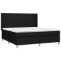 Cama box spring con colchón tela negro 160x200 cm de vidaXL, Camas y somieres - Ref: Foro24-3131843, Precio: 601,15 €, Descue...