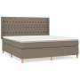 Box spring bed with taupe gray fabric mattress 180x200 cm by vidaXL, Beds and slatted bases - Ref: Foro24-3132253, Price: 706...