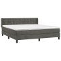 Cama box spring con colchón terciopelo gris oscuro 180x200 cm de vidaXL, Camas y somieres - Ref: Foro24-3131214, Precio: 539,...