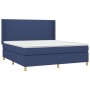 Cama box spring con colchón tela azul 180x200 cm de vidaXL, Camas y somieres - Ref: Foro24-3131855, Precio: 629,84 €, Descuen...