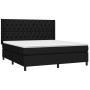 Box spring bed with black fabric mattress 160x200 cm by vidaXL, Beds and slatted bases - Ref: Foro24-3131683, Price: 634,60 €...