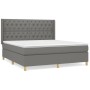 Cama box spring con colchón tela gris oscuro 160x200 cm de vidaXL, Camas y somieres - Ref: Foro24-3132242, Precio: 590,19 €, ...