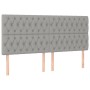 Cama box spring con colchón tela gris claro 200x200 cm de vidaXL, Camas y somieres - Ref: Foro24-3132257, Precio: 668,37 €, D...