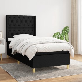 Box spring bed with black fabric mattress 80x200 cm by vidaXL, Beds and slatted bases - Ref: Foro24-3132187, Price: 314,72 €,...