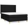 Box spring bed with black fabric mattress 140x190 cm by vidaXL, Beds and slatted bases - Ref: Foro24-3131987, Price: 506,16 €...