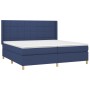 Box spring bed with blue fabric mattress 200x200 cm by vidaXL, Beds and slatted bases - Ref: Foro24-3132023, Price: 695,64 €,...