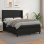 Box spring bed with black synthetic leather mattress 140x200cm by vidaXL, Beds and slatted bases - Ref: Foro24-3132381, Price...